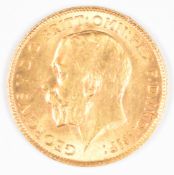 1913 George V gold half sovereign