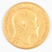 1902 Edward VII gold half sovereign
