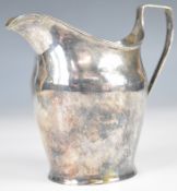Georgian hallmarked silver milk jug with gilt interior, London 1799, makers mark rubbed, height