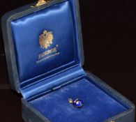 Fabergé by Victor Mayer 18ct gold enamel egg pendant set with diamonds, limited edition 63/500, 3.