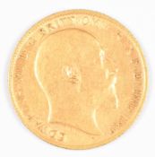 1906 Edward VII gold half sovereign