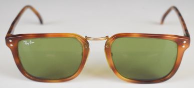 B&L Ray-Ban Premier E W0868 sunglasses with blonde tortoiseshell frames.