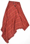 Burberry tartan wool wrap skirt, UK 10