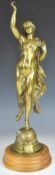 Art Nouveau brass/bronze figurine 'Etoile Du Matin' by Adrien Etienne Gaudez (French 1845-1902), the