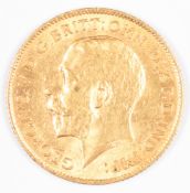 1912 George V gold half sovereign