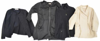 Four Marni coats/ jackets including a hooded parka size 42, jacket size 44, navy cape Winter Edition