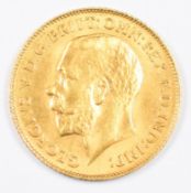 1913 George V gold half sovereign