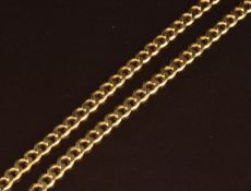 A 9ct gold curb link necklace, 15.5g, 50cm