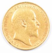 1909 Edward VII gold full sovereign