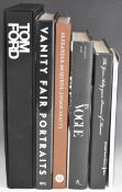 Group of fashion and portrait coffee table books comprising Vanity Fair Portraits A Century Of