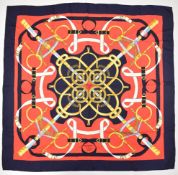 Hermès silk scarf 'Eperon D'Or' by Henri D'Origny, 35 x 35cm