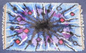 Mid century modern Swedish / Scandi Ingrid Jagarz for Marks Rya long pile rug in the Atomic pattern,