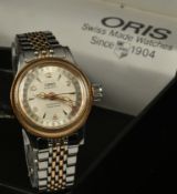 Oris Big Crown Pointer Date automatic calendar wristwatch with luminous hands, gold hour markers and