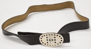 Hermès Evelyn belt buckle on brown leather Hermès belt