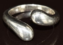 Georg Jensen silver ring, 6.1g, size N