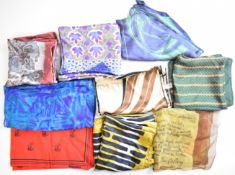 A group of silk and other scarves including Jacqmar, Roy Thnikell, Richard Allen and Caroline Hall