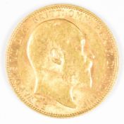 1904 Edward VII gold full sovereign with Melbourne mint mark
