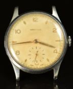 Longines gentleman's wristwatch ref. 13322 with inset subsidiary seconds dial, gold hands, Arabic