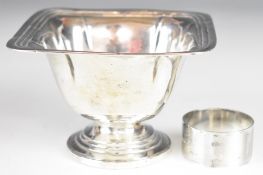 American sterling silver bon bon dish, marked sterling weighted and with maker's mark for Webster