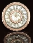 Georgian rose gold ring set with foiled paste, 4.7g, size O