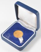 1872 Queen Victoria gold full sovereign with young head, in box