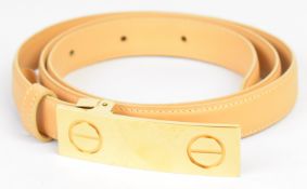 Cartier narrow leather belt