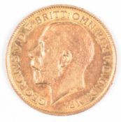 1912 George V gold half sovereign
