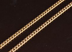 A 9ct gold curb link necklace, 23.9g, 51.5cm