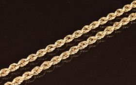 A 9ct gold rope twist necklace, 6.7g, 48cm