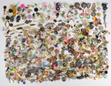 A collection of vintage earrings including M Jent, Avon, glass, Jewelcraft, etc