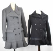 Two ladies Prada coats, one 100% wool, both size 42