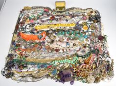 A collection of jewellery including crystal beads, necklaces including vintage, labradorite