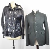 Comme des Garçons wool or similar jacket/ coat, size S and a ladies Moncler hooded coat/ jacket,