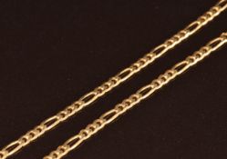A 9ct gold curb link necklace, 7.6g, 54cm