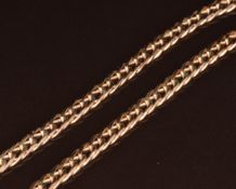 A 9ct gold curb link necklace, 33.4g, 50cm