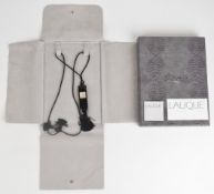 Lalique 'Masque de Femme' pendant, in original box with paperwork