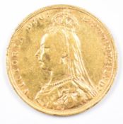 1892 Queen Victoria gold full sovereign with Jubilee head