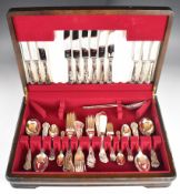 Six place setting canteen of Eben Parker plated cutlery in the Queen's pattern