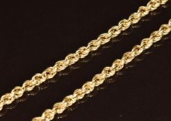 A 9ct gold rope twist necklace (damaged), 6.1g