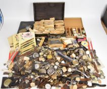 A collection of pocket watches and wristwatches including Timex, Ingersoll, W. Wells & Son of