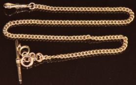 A 9ct gold Albert/ watch chain,18.9g, 39cm