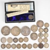 85g pre 1920 British silver coinage including Elizabeth I sixpence, Queen Anne shilling and