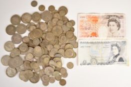 945g Victorian and later pre 1947 British silver coinage, the vast majority post 1919, together with