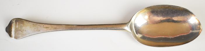 Queen Anne Britannia standard hallmarked silver dog nose rat tail table spoon, London 1704, maker
