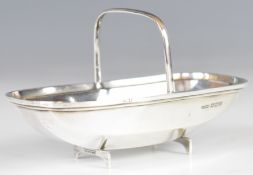 George V novelty miniature silver trug, Sheffield 1913, maker James Dixon & Sons Ltd and also marked