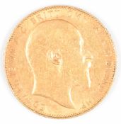 1908 Edward VII gold full sovereign