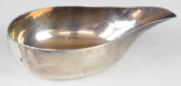 George II hallmarked silver pap boat, marks indistinct but look to be London circa 1736, maker