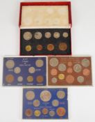 Four British coin sets comprising 1950, 1953, 1962 and 1967