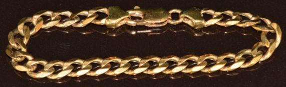 A children's 9ct gold curb link bracelet, 6.2g, 14cm