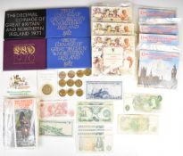 Royal Mint coin sets and coins comprising 1970, 1971, two 1982 proof, four uncirculated 1982,